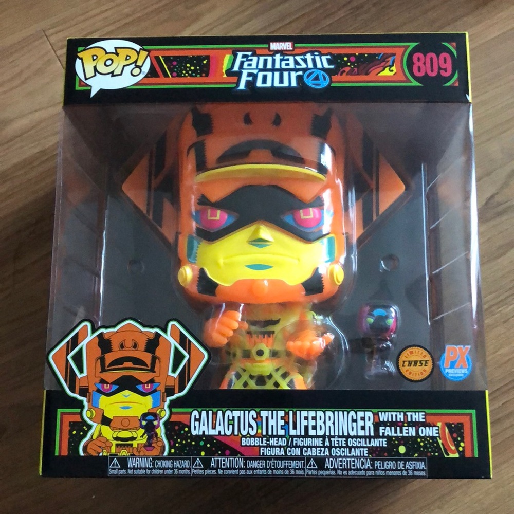 Galactus The Lifebringer with the Fallen One Funko Pop! Chase Blacklight